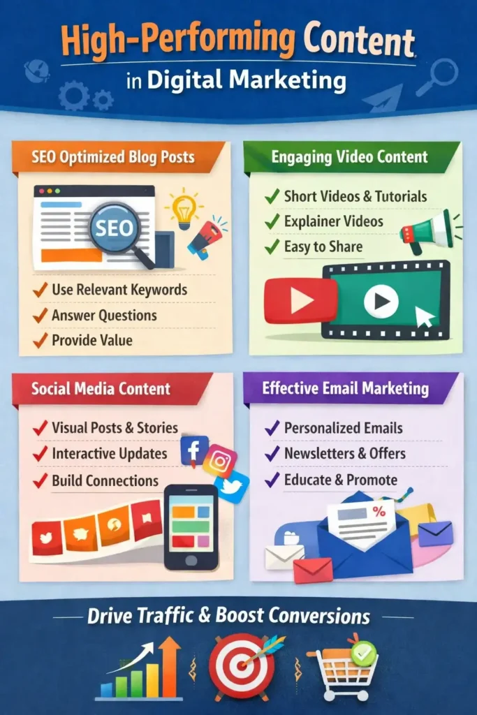 High-performing content in digital marketing
